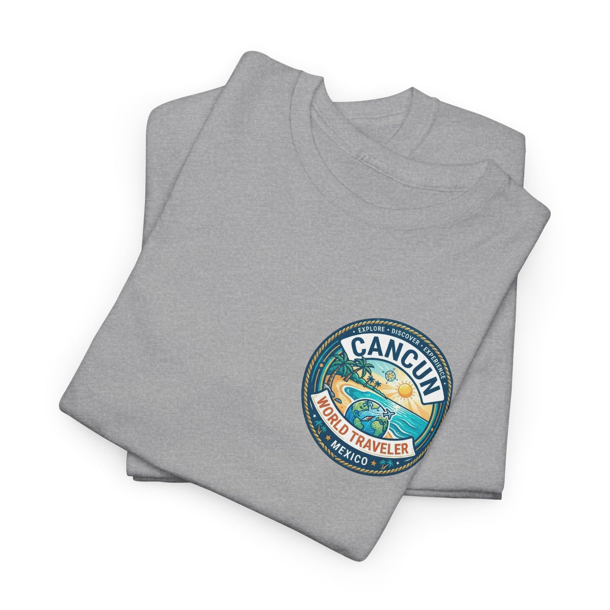 Cancun, Mexico World Traveler Unisex Heavy Cotton Tee