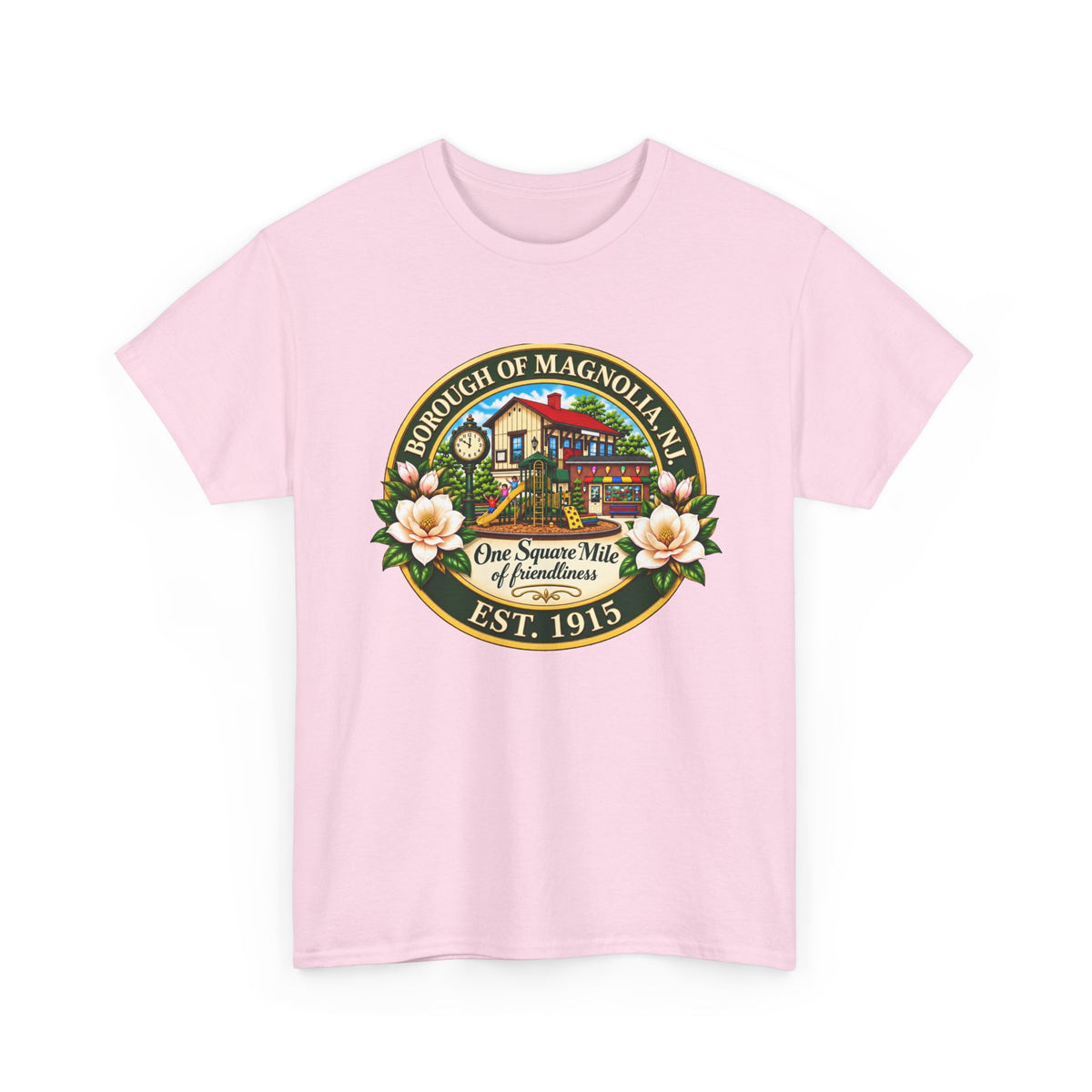 Magnolia, NJ Front Logo Unisex Heavy Cotton Tee