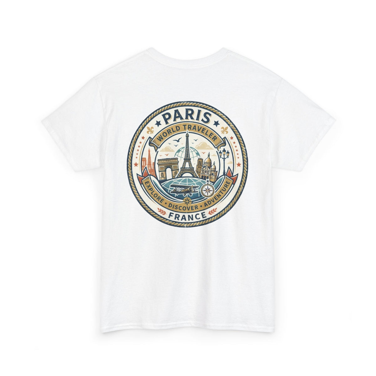 Paris, France World Traveler Unisex Heavy Cotton Tee