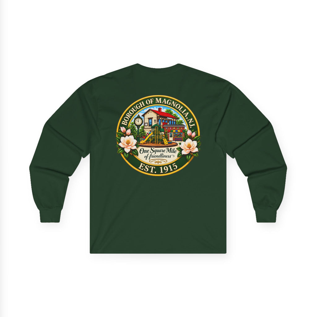 Magnolia, NJ Front and Back Logo Long Sleeve Tee Unisex Ultra Cotton