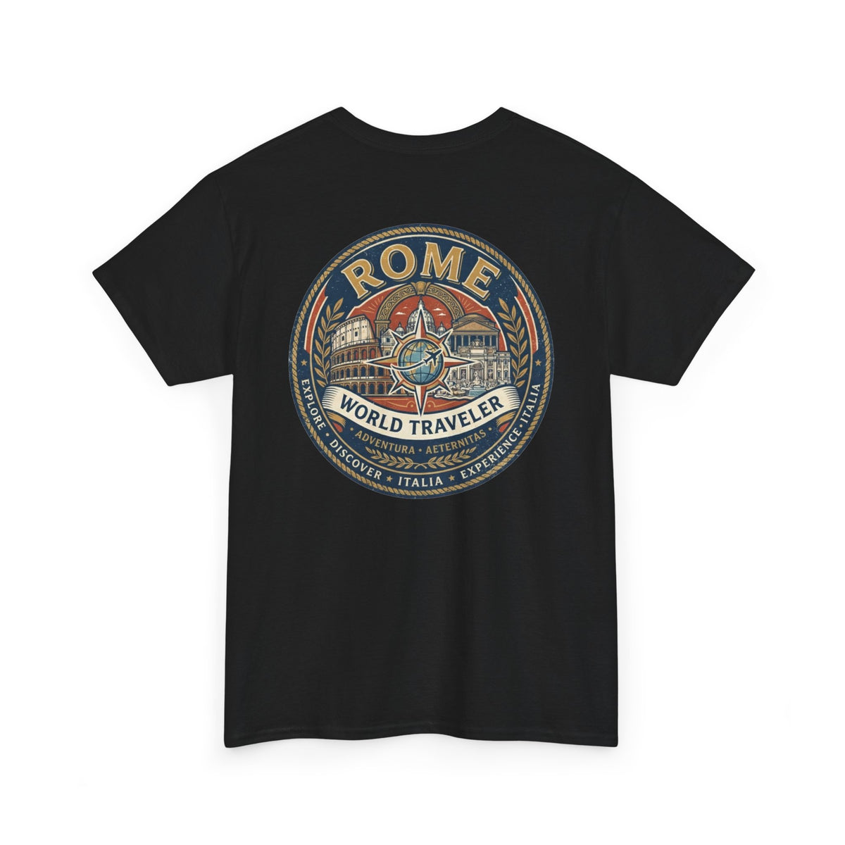 Rome, Italy World Traveler Unisex Heavy Cotton Tee