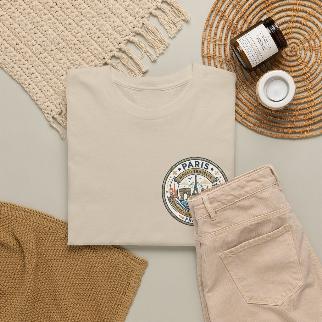 Paris, France World Traveler Unisex Heavy Cotton Tee
