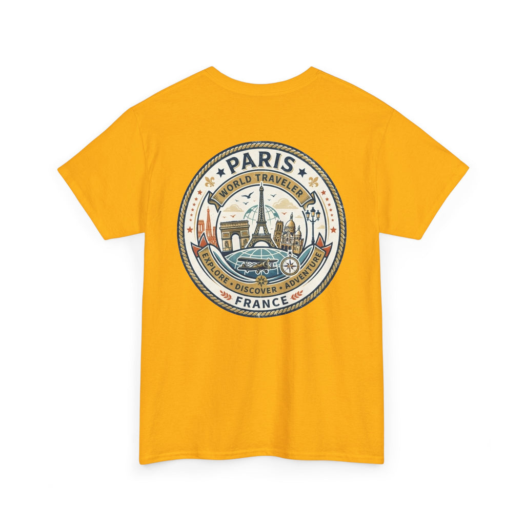 Paris, France World Traveler Unisex Heavy Cotton Tee