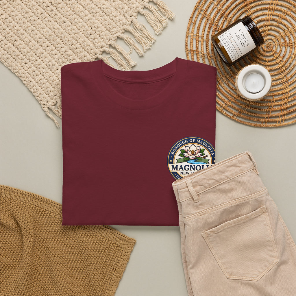 Magnolia, NJ Front and Back Logo Unisex Heavy Cotton Tee