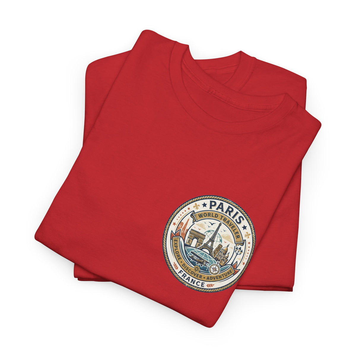 Paris, France World Traveler Unisex Heavy Cotton Tee