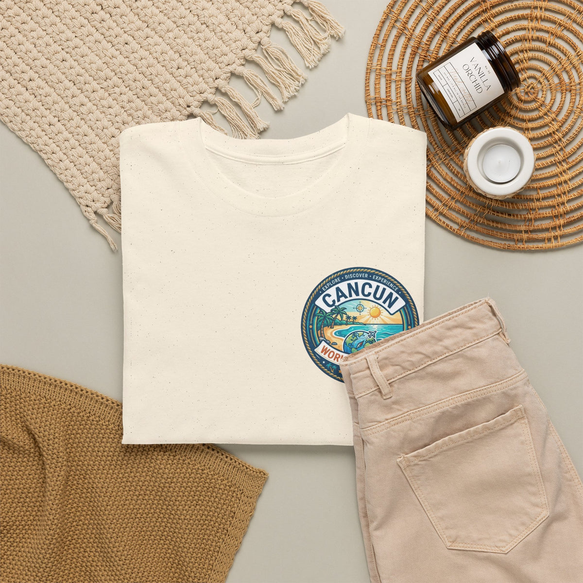 Cancun, Mexico World Traveler Unisex Heavy Cotton Tee