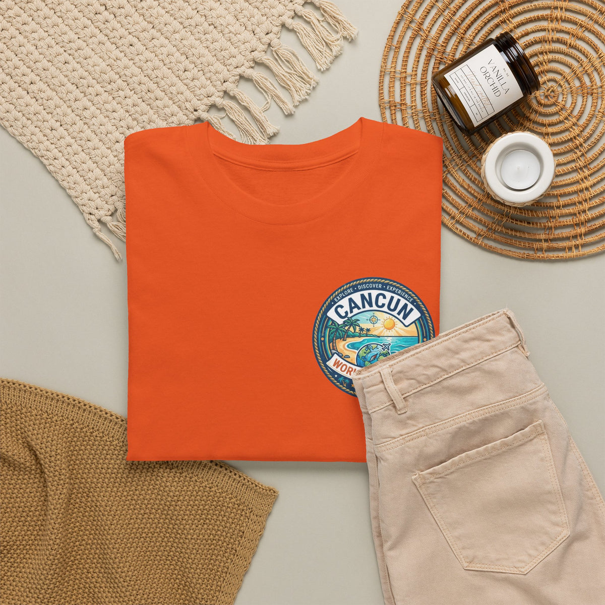 Cancun, Mexico World Traveler Unisex Heavy Cotton Tee