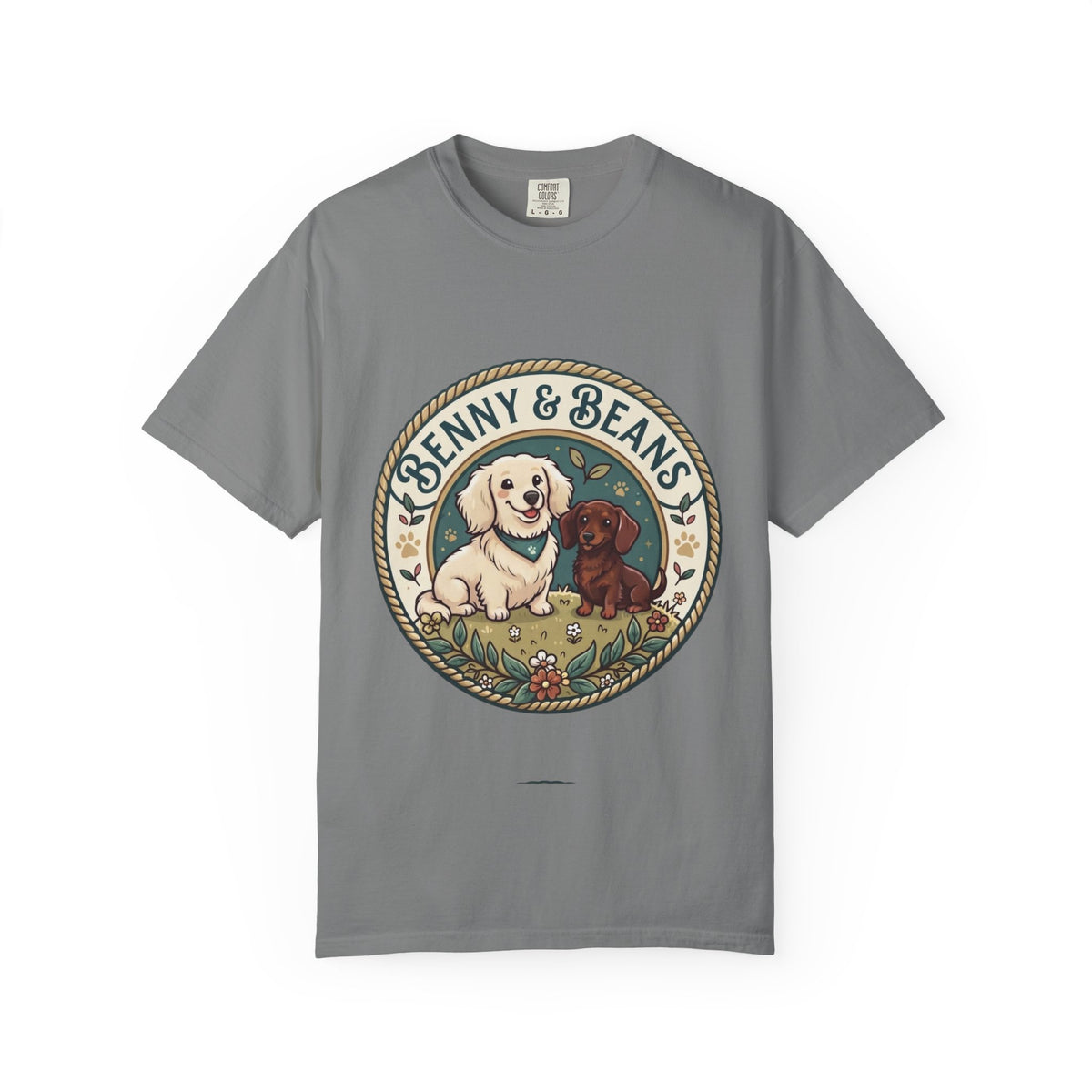 T-Shirt — Penny & Beans Vintage Dog Patch Graphic