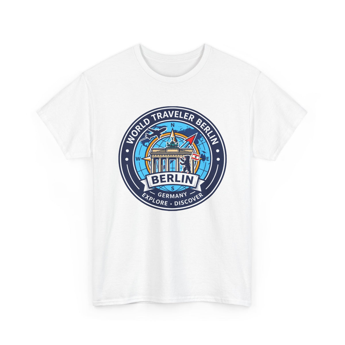 Berlin, Germany World Traveler Unisex Heavy Cotton Tee
