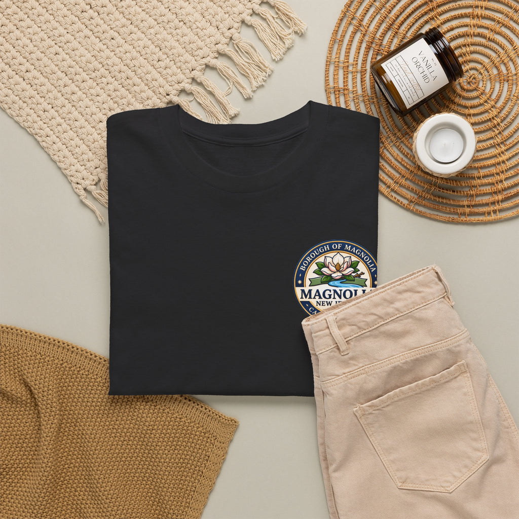 Magnolia, NJ Front and Back Logo Unisex Heavy Cotton Tee