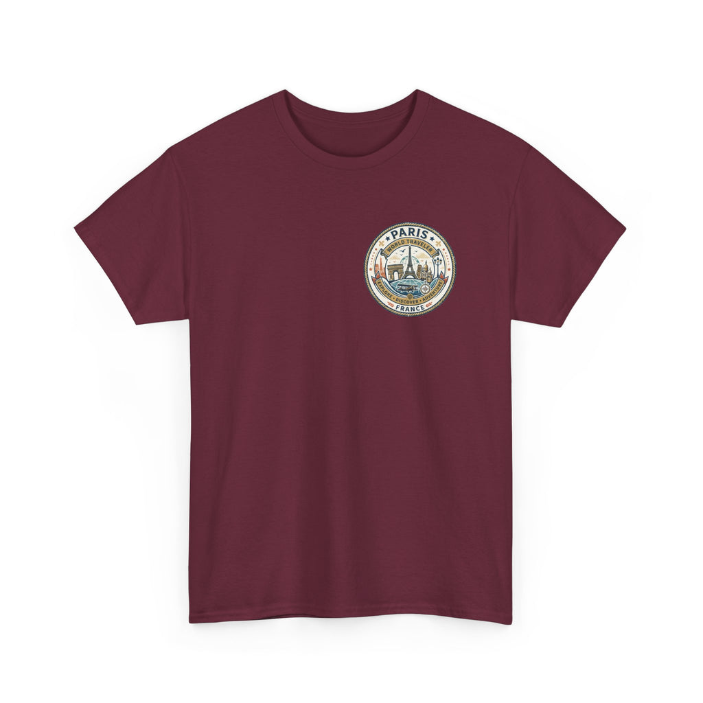 Paris, France World Traveler Unisex Heavy Cotton Tee