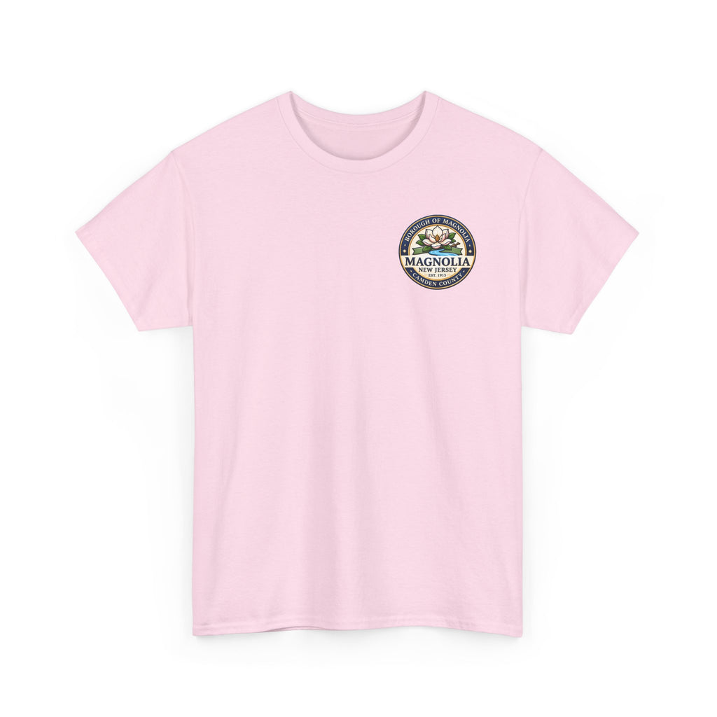 Magnolia, NJ Front and Back Logo Unisex Heavy Cotton Tee