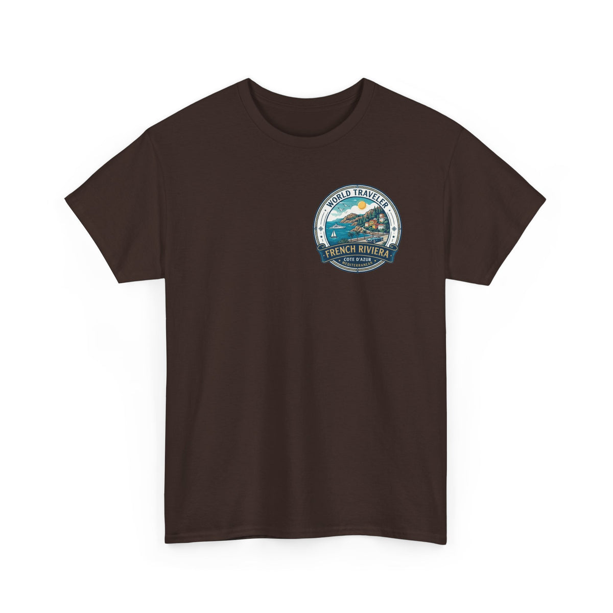 French Riviera World Traveler Unisex Heavy Cotton Tee
