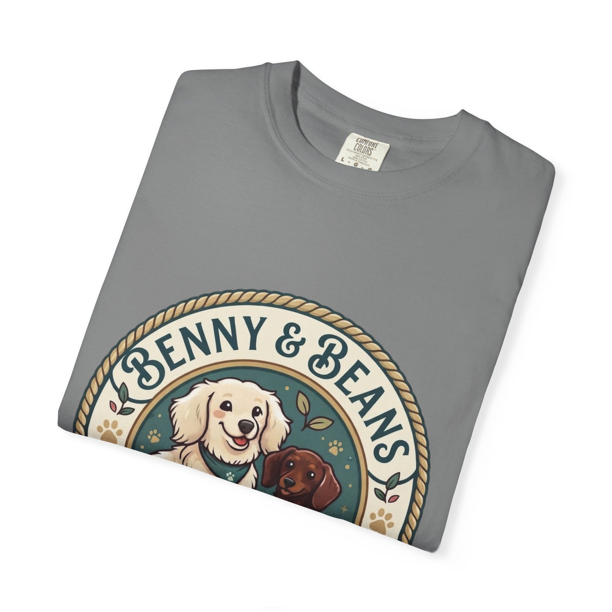 T-Shirt — Penny & Beans Vintage Dog Patch Graphic