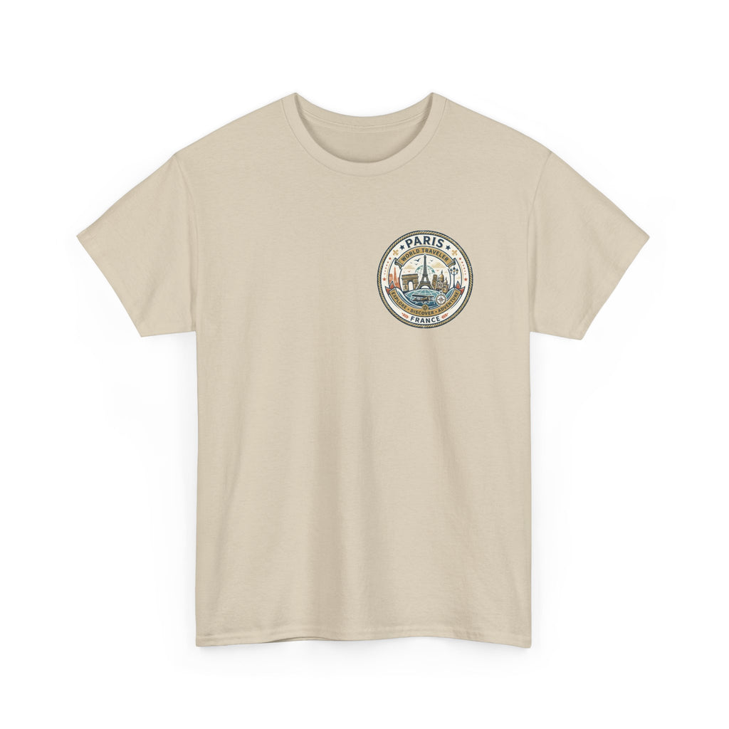 Paris, France World Traveler Unisex Heavy Cotton Tee