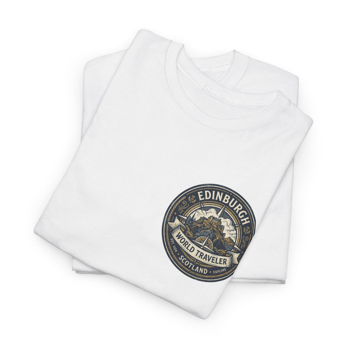 Edinburgh, Scotland World Traveler Unisex Heavy Cotton Tee