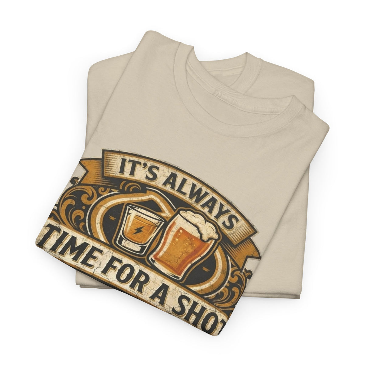 Time for a shot and a beer Unisex Heavy Cotton Tee