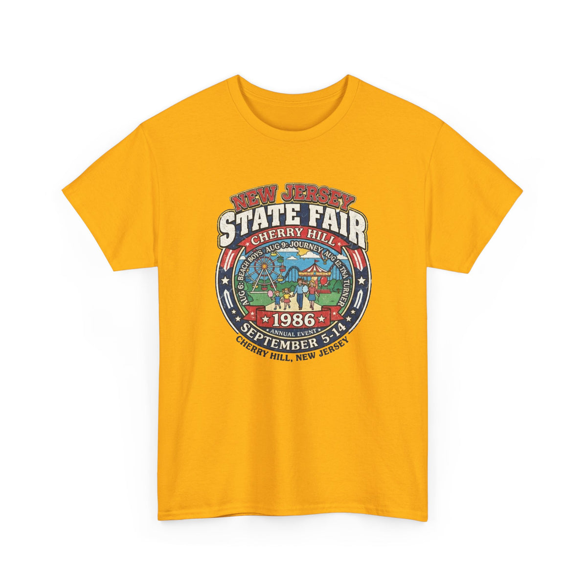 Nj State Fair 1986 vintage graphic Unisex Heavy Cotton Tee