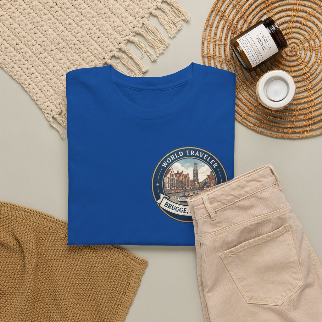 Brugge, Belgium World Traveler Unisex Heavy Cotton Tee