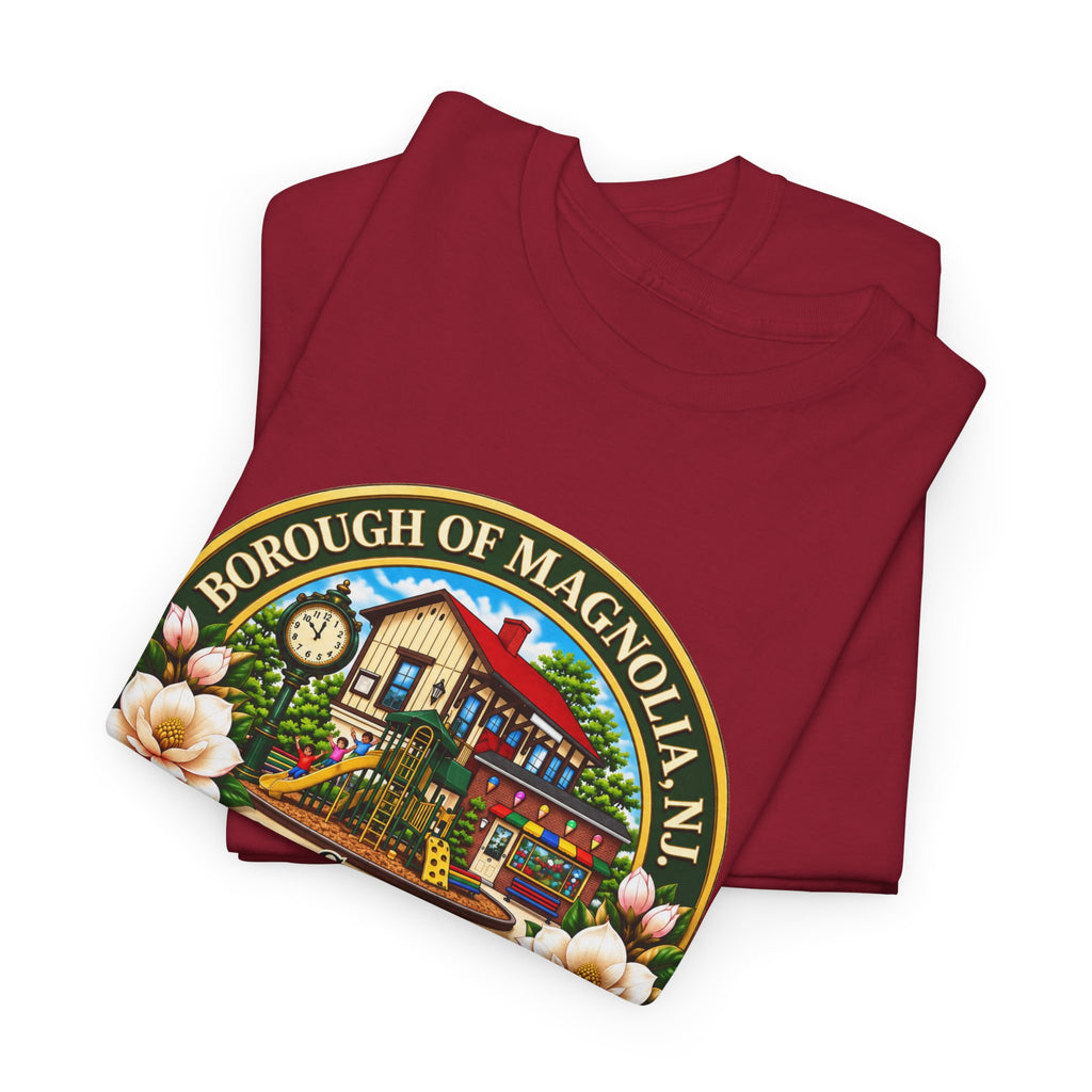 Magnolia, NJ Front Logo Unisex Heavy Cotton Tee