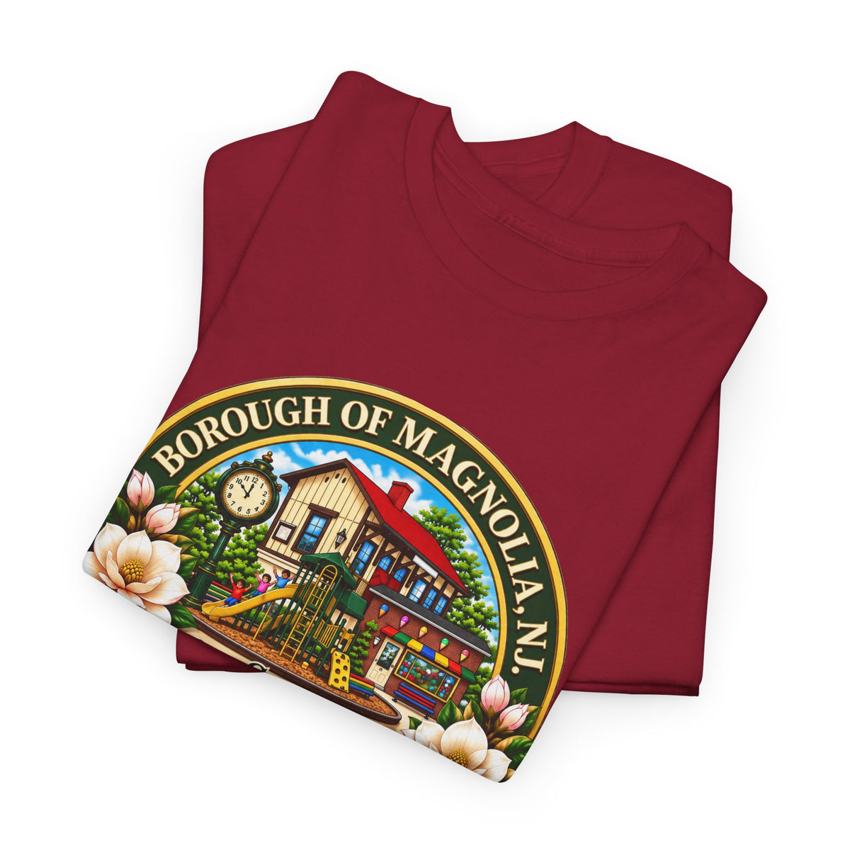 Magnolia, NJ Front Logo Unisex Heavy Cotton Tee