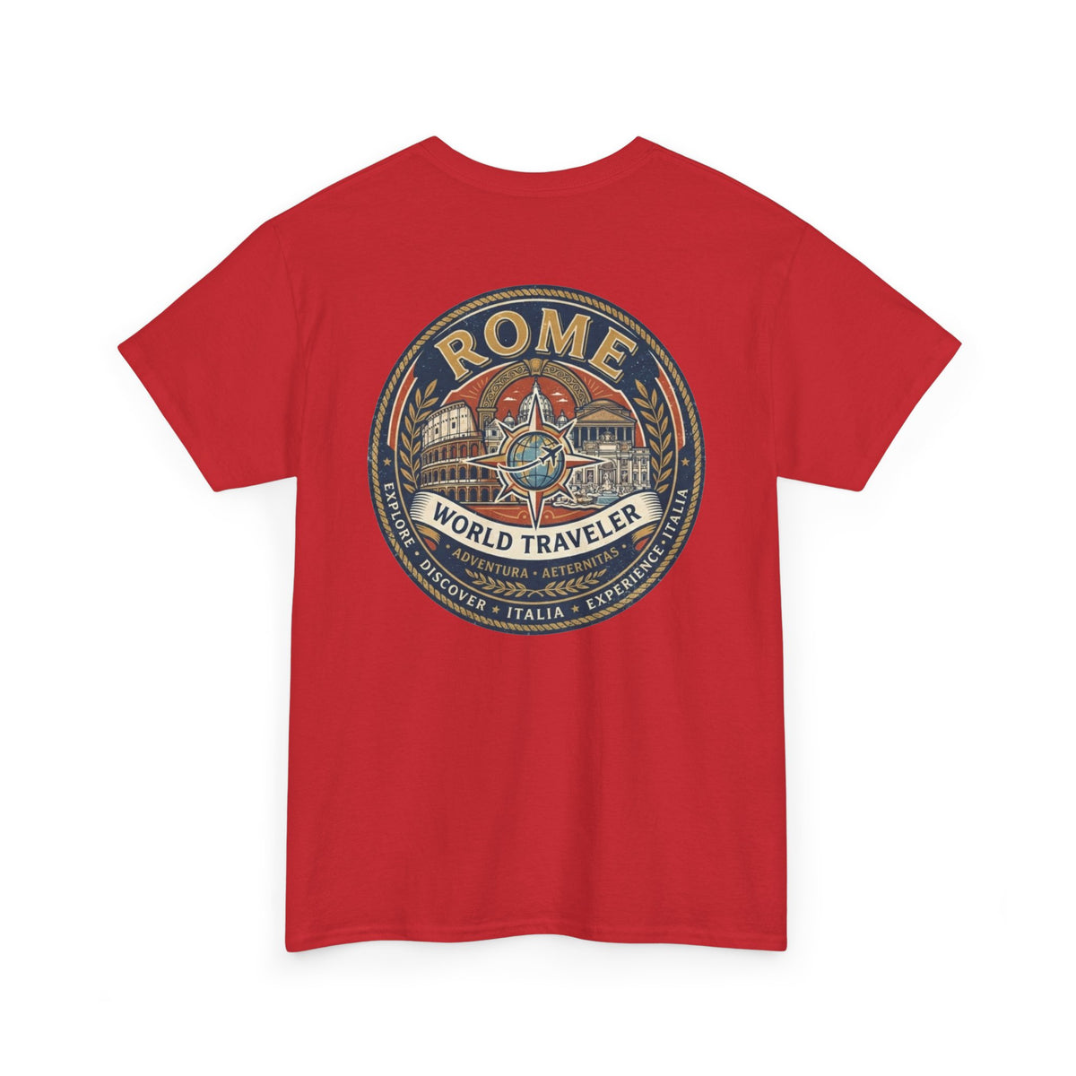 Rome, Italy World Traveler Unisex Heavy Cotton Tee