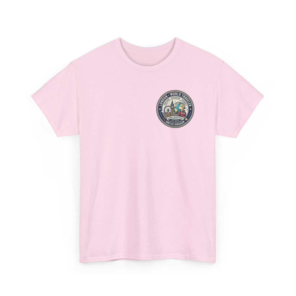 London World Traveler double sided graphics Unisex Heavy Cotton Tee