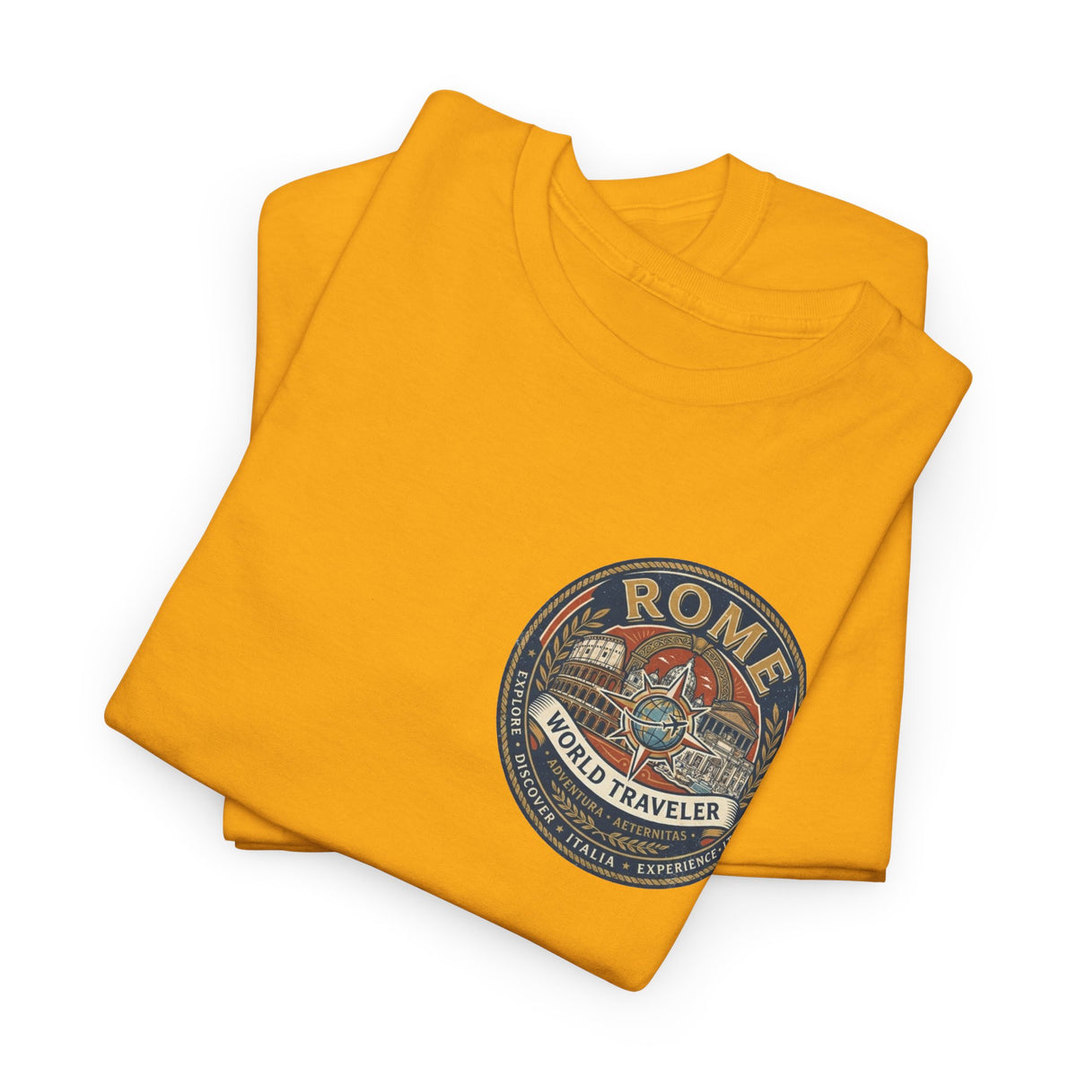 Rome, Italy World Traveler Unisex Heavy Cotton Tee