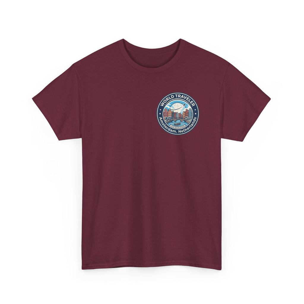 Amsterdam World Traveler Unisex Heavy Cotton Tee