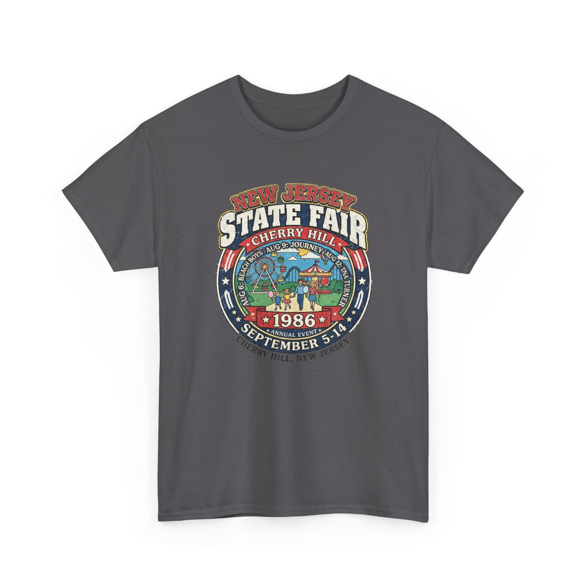 Nj State Fair 1986 vintage graphic Unisex Heavy Cotton Tee
