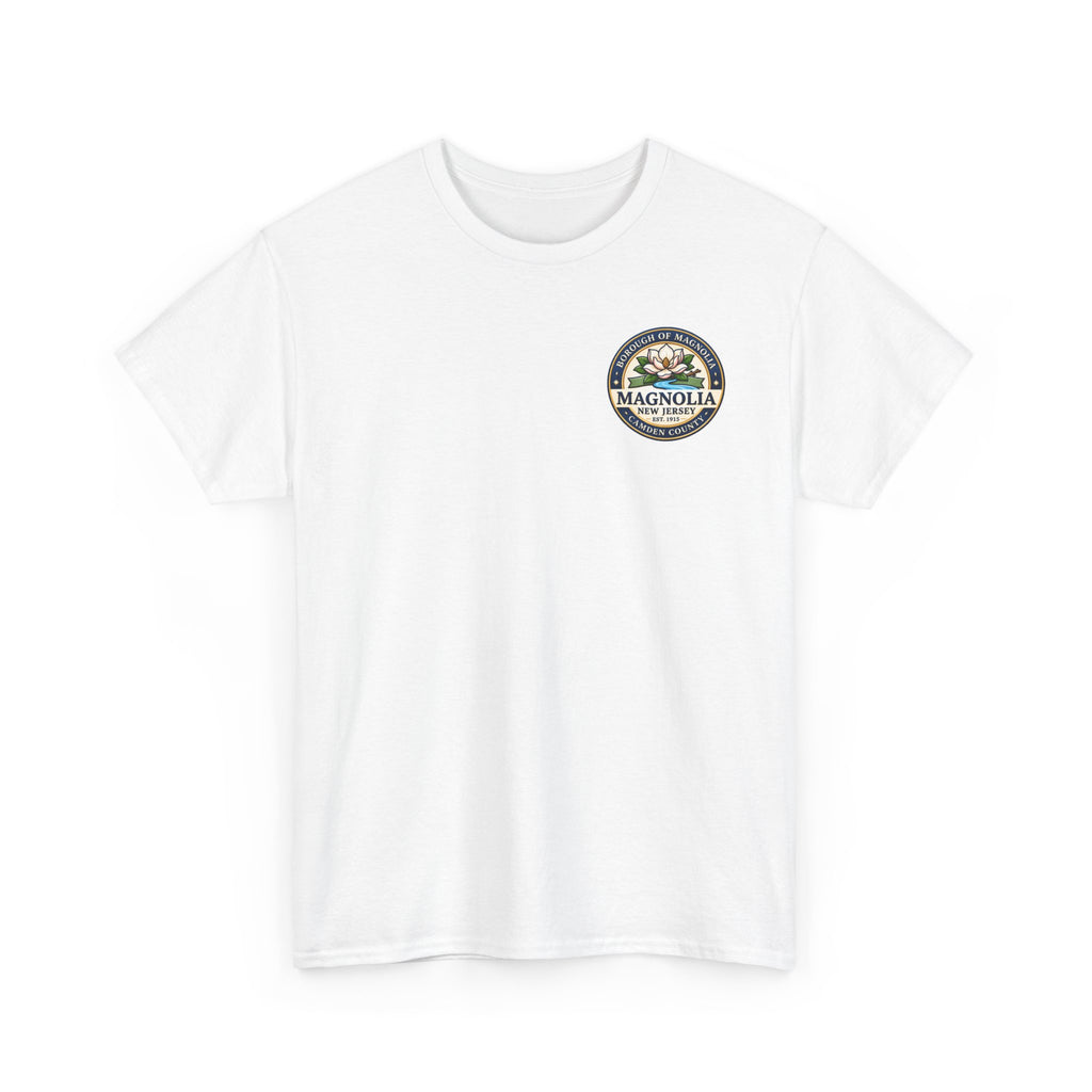 Magnolia, NJ Front and Back Logo Unisex Heavy Cotton Tee