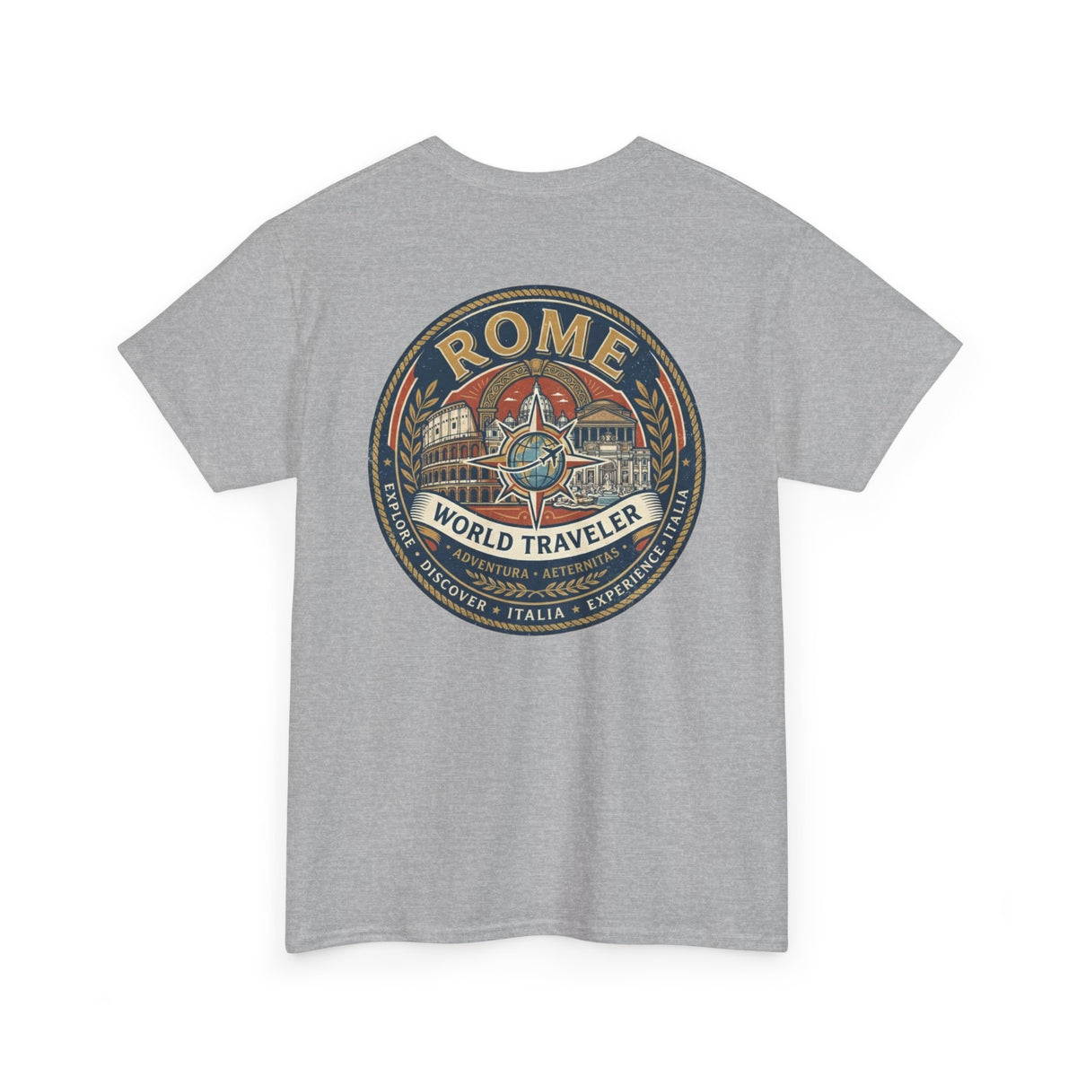 Rome, Italy World Traveler Unisex Heavy Cotton Tee