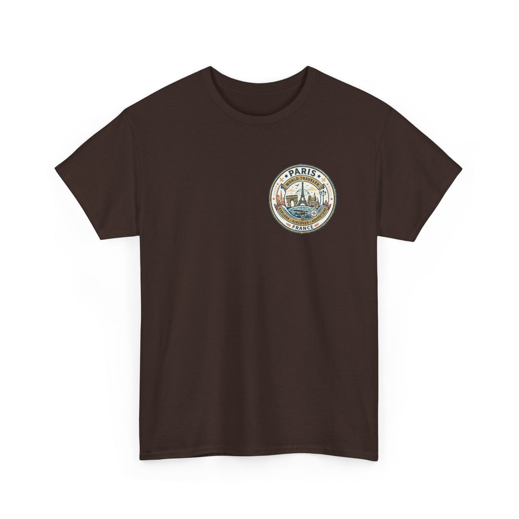 Paris, France World Traveler Unisex Heavy Cotton Tee