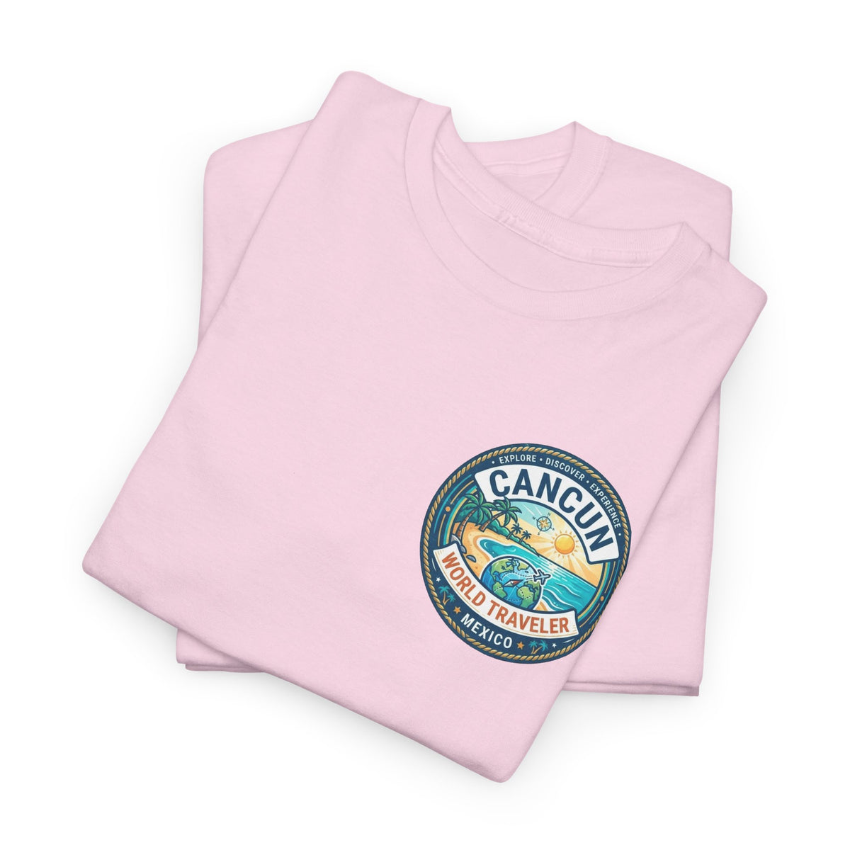 Cancun, Mexico World Traveler Unisex Heavy Cotton Tee