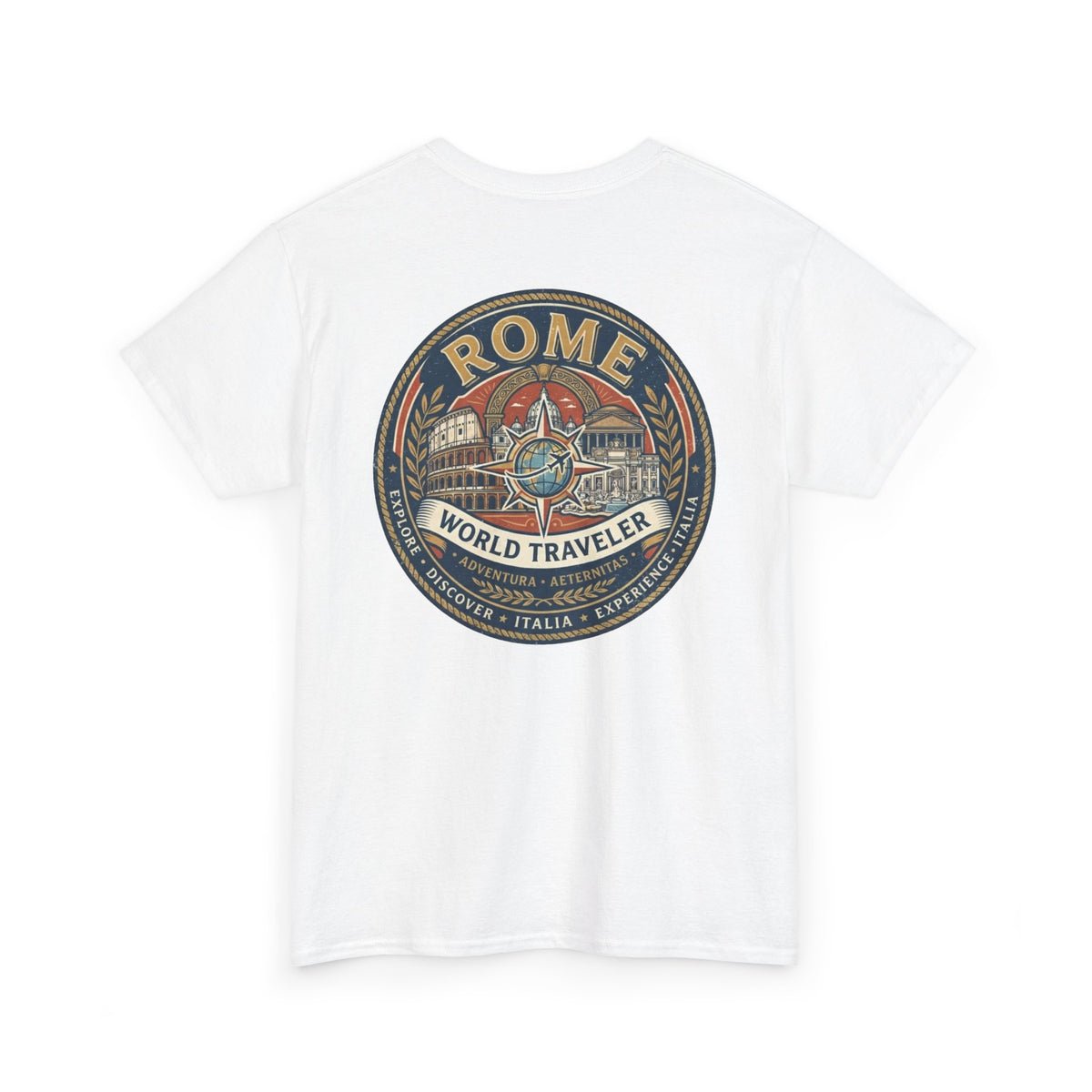 Rome, Italy World Traveler Unisex Heavy Cotton Tee