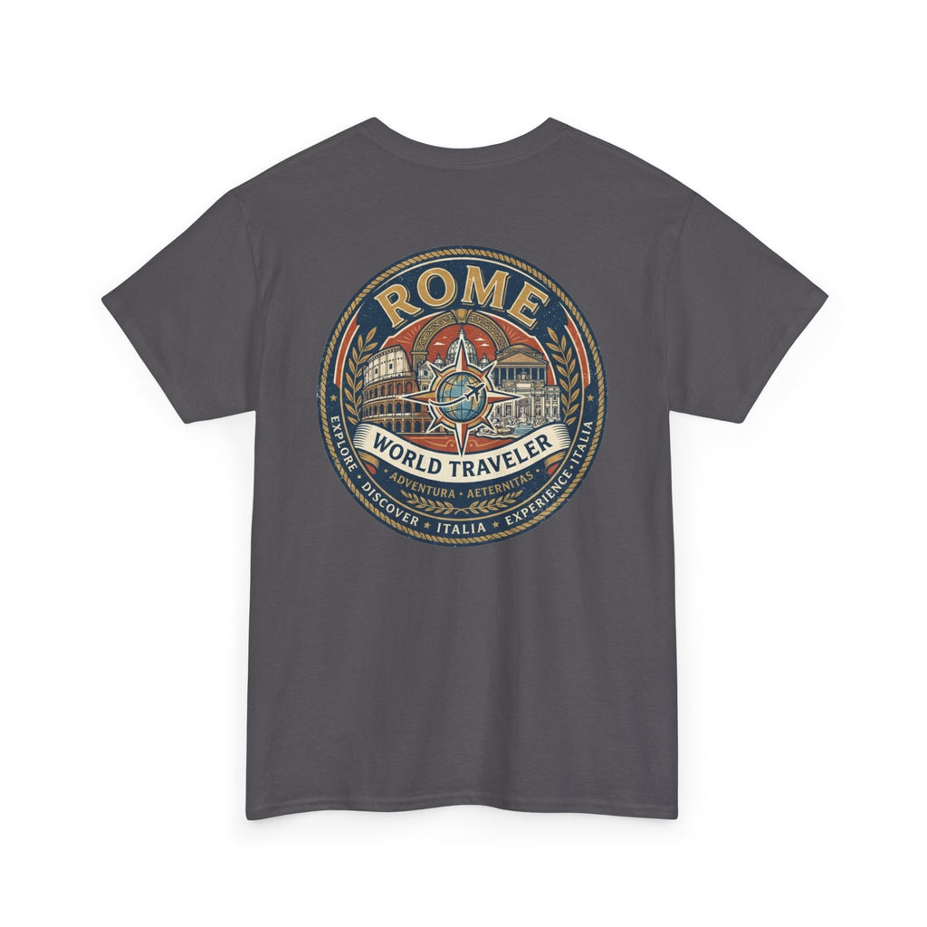 Rome, Italy World Traveler Unisex Heavy Cotton Tee
