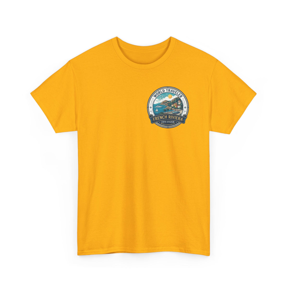 French Riviera World Traveler Unisex Heavy Cotton Tee