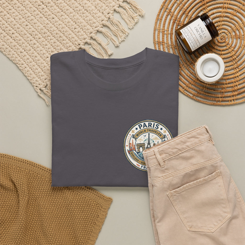 Paris, France World Traveler Unisex Heavy Cotton Tee
