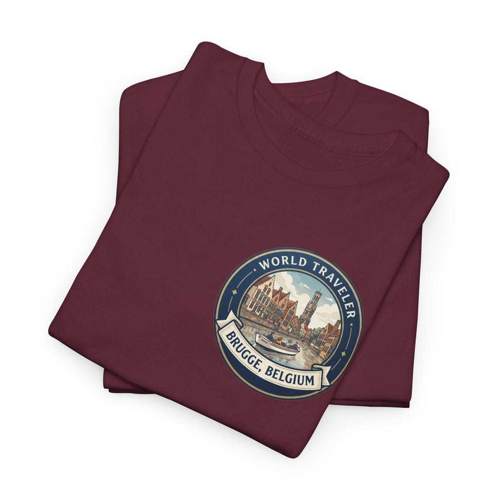 Brugge, Belgium World Traveler Unisex Heavy Cotton Tee