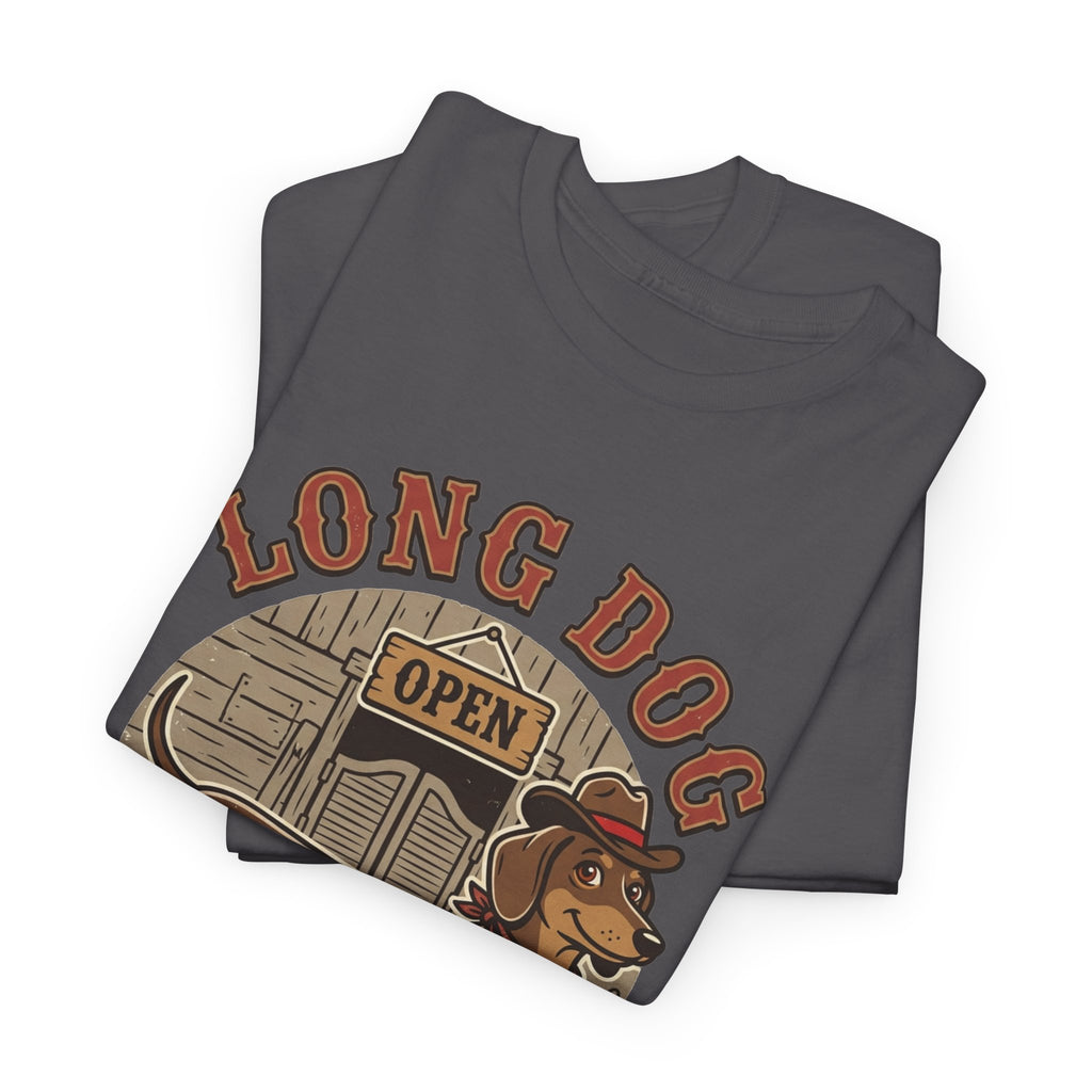 Long Dog Saloon Dachshund Unisex Heavy Cotton Tee