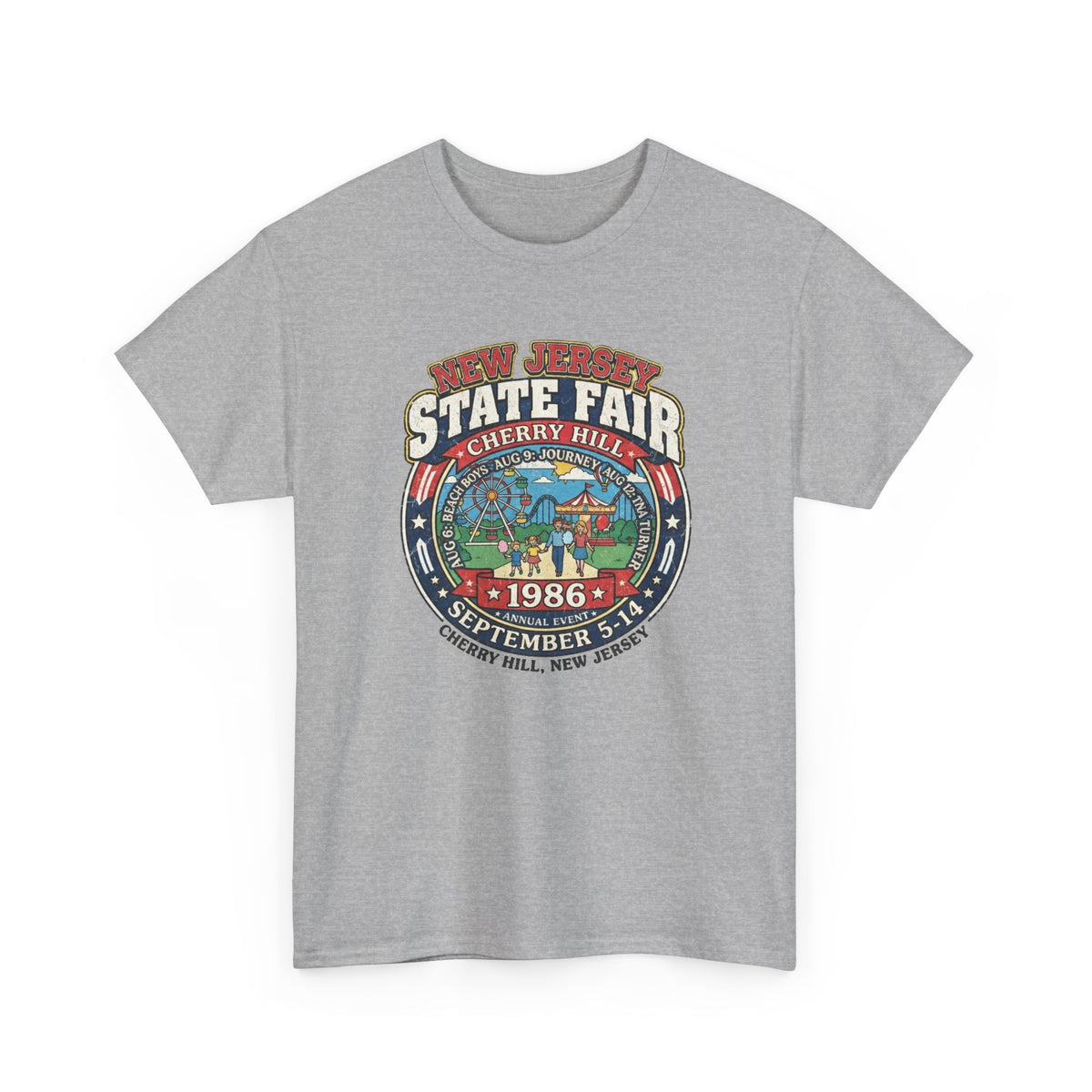 Nj State Fair 1986 vintage graphic Unisex Heavy Cotton Tee