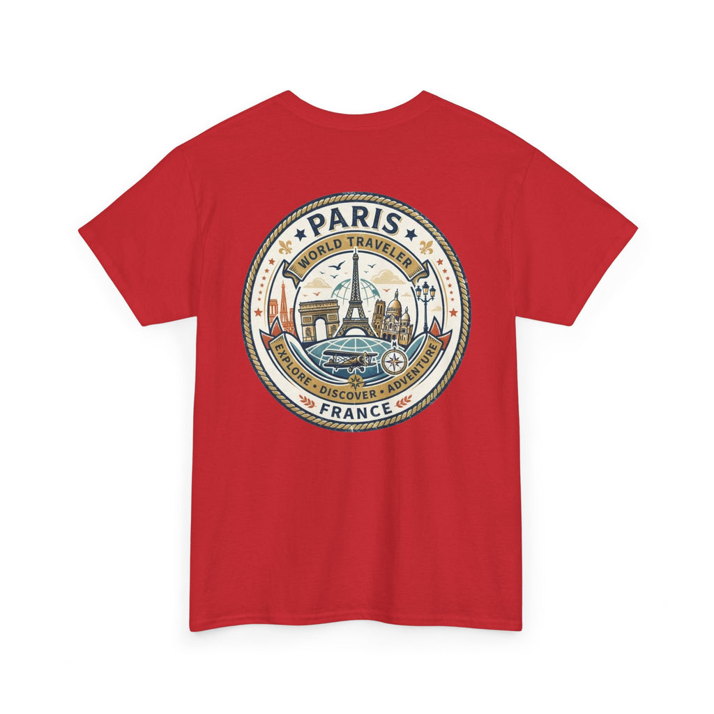 Paris, France World Traveler Unisex Heavy Cotton Tee