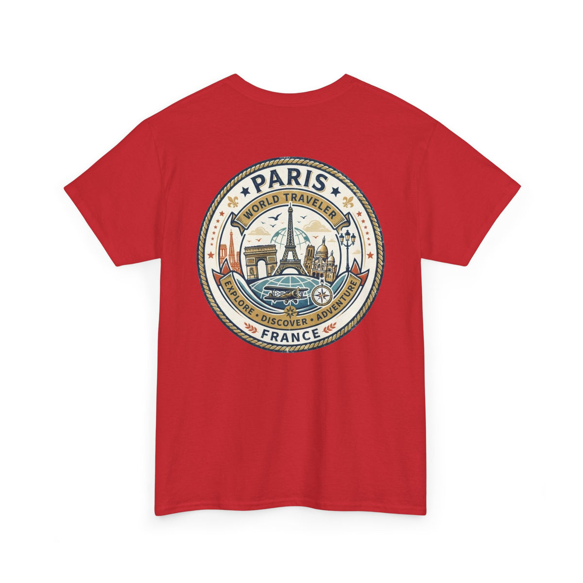 Paris, France World Traveler Unisex Heavy Cotton Tee