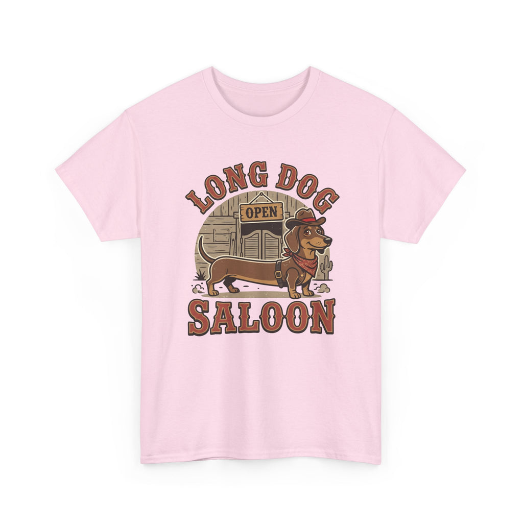 Long Dog Saloon Dachshund Unisex Heavy Cotton Tee