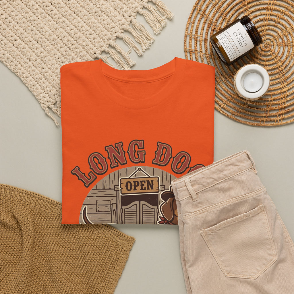 Long Dog Saloon Dachshund Unisex Heavy Cotton Tee