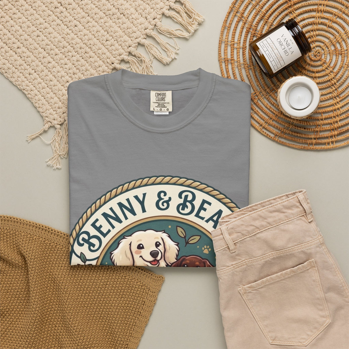 Benny & Beans Puppy Circle Graphic T-Shirt