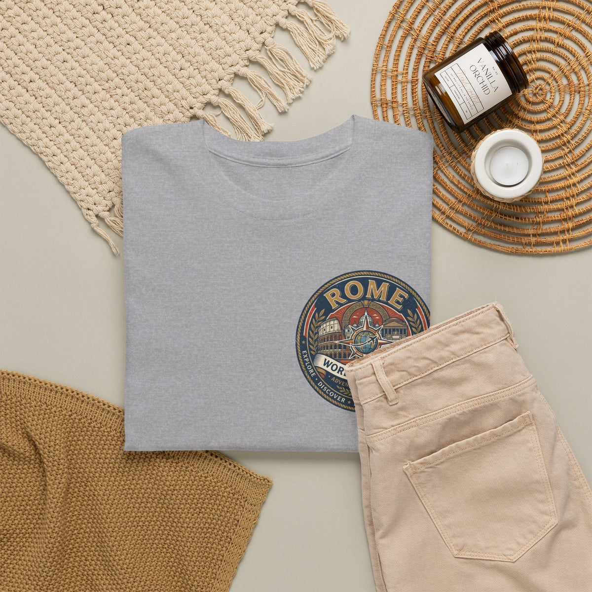 Rome, Italy World Traveler Unisex Heavy Cotton Tee