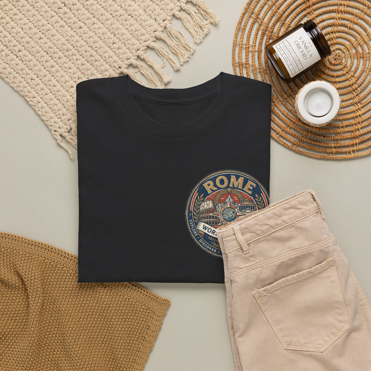 Rome, Italy World Traveler Unisex Heavy Cotton Tee