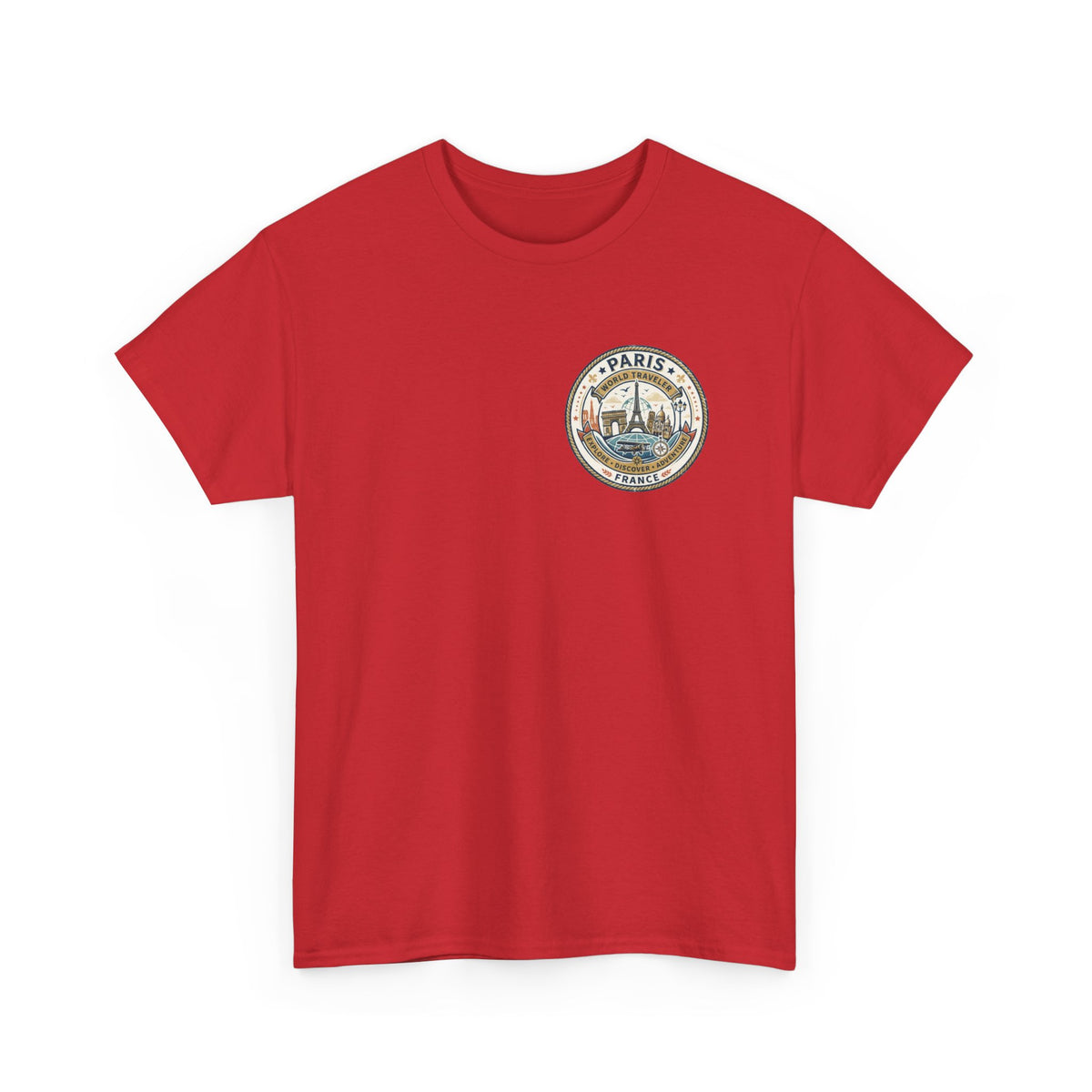 Paris, France World Traveler Unisex Heavy Cotton Tee
