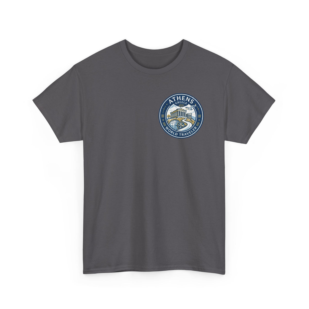 Athens, Greece World Traveler Unisex Heavy Cotton Tee